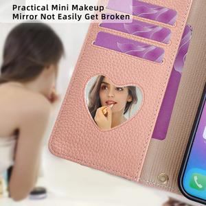 Étui Portefeuille Miroir Tendance pour Femme avec Emplacements pour Cartes pour <span class=keywords><strong>Samsung</strong></span> <span class=keywords><strong>Galaxy</strong></span> S26 <span class=keywords><strong>Ultra</strong></span> S25 S24 Plus S23 S22 FE Housse Type Livre - Product Image 5