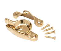 XDRD Loquet de fenêtre vintage en laiton massif avec installation par vis, loquet de verrouillage traditionnel pour cadres en bois, aluminium, PVC et vinyle