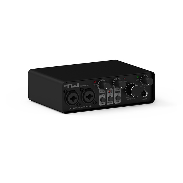 2IN/2OUT USB Audio Interface 48V Phantom Power ASIO P2X