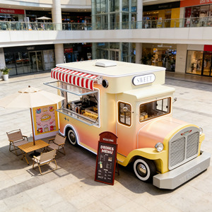 Camión de Comida Eléctrico, Camioneta de Catering Móvil con Licuadoras y Refrigerador, Perfecto para Clientes Conscientes de la Salud - Product Image 1