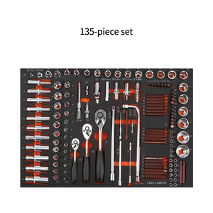 Boîte à outils professionnelle en acier avec 4 tiroirs, 198 pièces, personnalisable OEM/ODM/OBM, avec roulettes pour ateliers et garages - Product Image 2