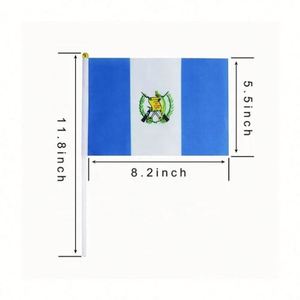 Factory Wholesale Digital Printing Custom Event Festival Polyester Guatemala Country Hand Held Waving <b>Flag</b> - Product Image 2