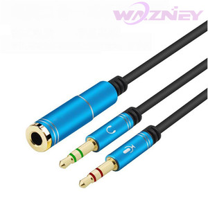 Câble audio <span class=keywords><strong>Jack</strong></span> 3.5mm mâle à 2 femelles Câble d'extension pour écouteurs Microphone <span class=keywords><strong>Adaptateur</strong></span> séparateur de casque pour <span class=keywords><strong>iphone</strong></span> Ordinateur portable - Product Image 2