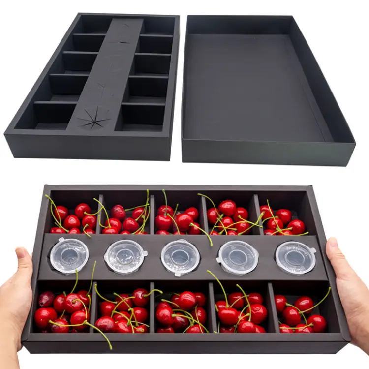 fruit tray paper box making machine kraft paper picnic box Catering cookie platter paper box for snacks