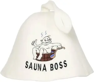 Glaube Kopfschutz Unisex Wollfilz Sauna Banya Bad Sauna Filzhut