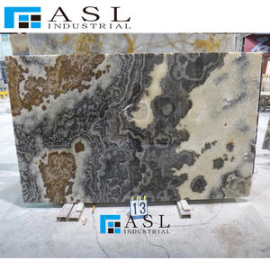 ألواح حجر العقيق الأسود الطبيعي المصقول، بلاط حجر العقيق الأسود والذهبي المكسيكي الشفاف، ألواح الإيبوكسي من العقيق - Product Image 6