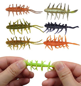 Esche Morbide Galleggianti 4.5cm/1.1g 5.8cm/1.5g Wobbler in PVC Gamberetti Artificiali in Plastica con Sale Esche per Pesci Vermi per Spigola Luccio - Product Image 3