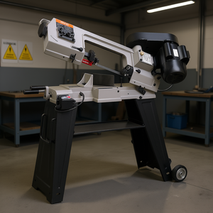 Sierra de cinta vertical de metal Vevor con motor de 550W, capacidad de corte de 4x6, ajuste de ángulo de 0-45 grados y velocidad variable para corte de metal. - Product Image 2