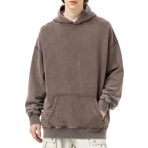 Sweat à capuche en molleton délavé unique pour homme, 100 % coton, coupe classique, sur mesure, haute qualité, respirant, grandes tailles - Product Image 4