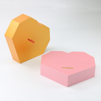 Caja de Regalo de Cartón con Forma de Corazón, Reciclable, Creativa y Personalizada, con Ventana para Aperitivos y Leche, Empaque Navideño, Venta al Por Mayor