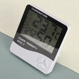 Grande demande Thermohygromètre intérieur HTC1 haute précision, température, humidité, horloge, alarme, grand capteur de température LCD - Product Image 4
