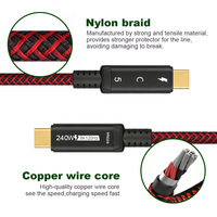 Cable Justlink USB4.2 de 240W y 80Gbps, Tipo-C a C, 8K 120Hz, para Transmisión de Video, Carga Rápida y Datos, para Laptop y Teléfono