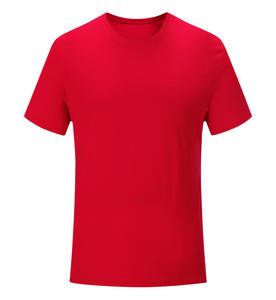 T-shirt teint uni en coton mercerisé australien de Nouvelle-Zélande pour hommes avec impression de logo brodé personnalisé, T-shirt unisexe - Product Image 5