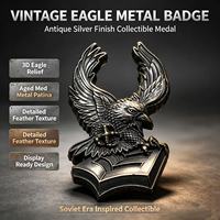 Badge métallique 3D Aigle Ancre Bronze Antique, objet de collection pour la numismatique et l'art