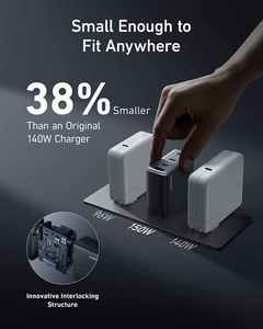 อะแดปเตอร์ Anker 747 150W USB C GaN Primer สำหรับชาร์จโทรศัพท์ 4 พอร์ต ชาร์จเร็ว ขนาดกะทัดรัด พับเก็บได้ สำหรับแล็ปท็อป A2340 GaNPrime 150W - Product Image 3