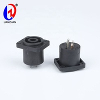 Connecteur Speakon Lianzhan -15GR 4 pôles femelle à verrouillage par torsion 250V AC 20A pour haut-parleur audio, amplificateur, montage sur châssis