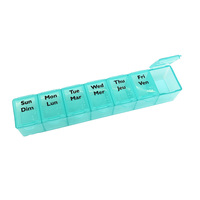Pilulier hebdomadaire en plastique personnalisé Petit étui à pilules de voyage de 7 jours Boîte à pilules de médecine quotidienne avec braille