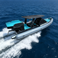 Bateau pneumatique rigide en fibre de verre RIB960 de 9,6 m (32 pieds) certifié CE, bateau RIB de luxe avec cabine pour les loisirs en mer, la pêche et la toilette