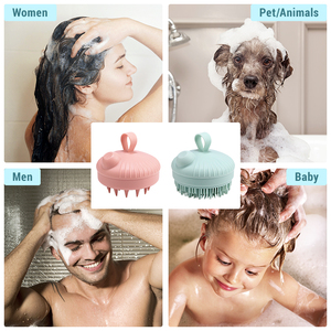2 uds. Masajeador de cuero cabelludo, cepillo de champú, arandela de cabeza de silicona, ducha de mano, depurador de cuero cabelludo, cepillo de limpieza para eliminar la caspa - Product Image 4