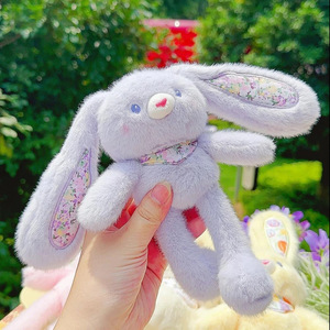Porte-clés poupée à oreilles de lapin florales mignonnes, cadeau idéal pour les meilleures amies, pendentif de sac pour filles, inspiré d'un jouet en peluche animé - Product Image 6