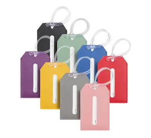 Étiquettes à bagages vierges en vrac personnalisables à prix abordable de haute qualité avec insertion de papier