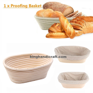 Banneton artisanal en rotin naturel pour la fermentation du pain au levain, panier de levage ovale en rotin avec logo personnalisé, fournisseur en gros - Product Image 5
