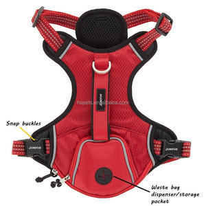 反射ポケットドッグハーネスコンフォートセーフチョークフリー調節可能ノープルドッグハーネス、小型中型および大型犬用ハンドル付き - Product Image 5