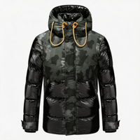 Veste matelassée épaisse pour homme, camouflage personnalisé, à capuche, imperméable, coupe-vent, respirante, écologique, garnissage en polyester fini