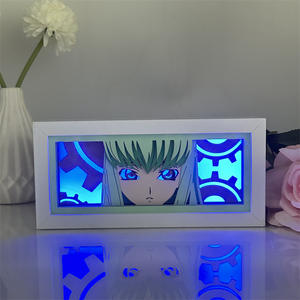 Code <span class=keywords><strong>Geass</strong></span> Lelouch de la Rébellion R2 Paper-Cut LED Lamp - Lelouch & C.C. Veilleuse Anime avec cadre phosphorescent - Product Image 6