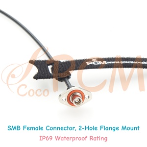 สายอะแดปเตอร์กันน้ำมาตรฐาน IP67 แบบ FAKRA Z ตัวเมีย เป็น SMB ตัวเมีย พร้อมแผงยึดแบบมีรู 2 รู สำหรับติดตั้งบนเครื่องเสียงรถยนต์ วิทยุ AM FM เสาอากาศ GPS - Product Image 4