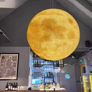 Lampada a Sospensione Artistica 3D a Forma di Cratero Lunare, Lampadario Artistico per Caffetterie e Centri Commerciali - Product Image 3