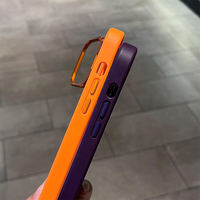 Coque arrière en TPU PC avec support invisible pour objectif métallique évidé et protection d'appareil photo pour iPhone 15 Pro Max 17 16 13 14 12 Pro