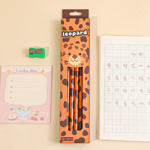 Ensemble <span class=keywords><strong>de</strong></span> papeterie pour enfants d'école, design mignon d'animaux <span class=keywords><strong>de</strong></span> dessin animé, 12 <span class=keywords><strong>crayons</strong></span> en bois 2B avec gomme - Product Image 6