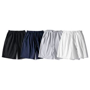 Shorts de basket-ball pour hommes en coton 100% uni teint en fil, respirant, à taille élastique, style streetwear, personnalisé - Product Image 2