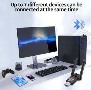Adaptateur Bluetooth 6.0 USB <span class=keywords><strong>longue</strong></span> <span class=keywords><strong>portée</strong></span> HG pour transfert sans fil sur ordinateur de bureau pour <span class=keywords><strong>souris</strong></span>, <span class=keywords><strong>clavier</strong></span>, écouteurs - Win11/10/8.1 - Product Image 5