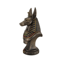 Alter ägyptischer Schakal gott Anubis Bronze Büste Skulptur