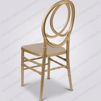 Chaise de banquet empilable en résine, style antique, imperméable et durable, pour hôtel, mariage, intérieur et extérieur, emballage KD