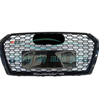 Grille avant nid d'abeille noire pour Audi A4 S4 RS4 (modèles 2017-2019)