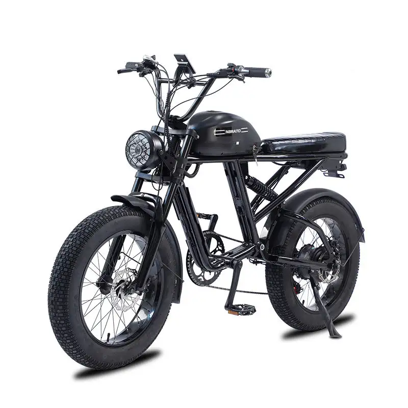 E bike moto x20 pouces rétro cadre en alliage d'aluminium 4.0 gros pneu 23ah 1500w super puissance rétro ebike 1500w