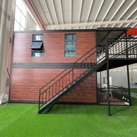 Casa Contenedor de Acero Ligero de 4 Dormitorios y Dos Pisos, Diseño de Mediados de Siglo, Origen Shandong; Resistente a Huracanes, Plegable