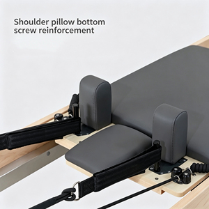 Máquina de <span class=keywords><strong>Pilates</strong></span> Reformer Ajustable de Madera de Arce/Madera para Ejercicios de <span class=keywords><strong>Pilates</strong></span> y Desarrollo Corporal con Barra de Movimiento para Pies - Product Image 4