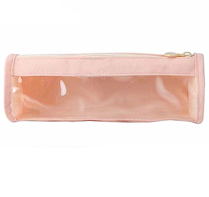Organisateur de papeterie portable personnalisable, sac de rangement pour stylos en PVC couleur bonbon avec fermeture éclair, trousse de toilette étanche - Product Image 6