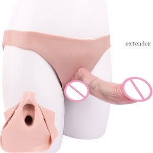 FAAK Venta al por mayor de fábrica: Extensor de pene de silicona tipo pantalón, dildo hueco para agrandamiento y extensión del pene, funda para pene, juguetes sexuales - Product Image 1