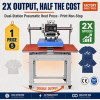 pneumatique semi-automatique de presse à chaud de T-shirt de  40x50 40*60 avec la plaque de gaufrage de transfert de chaleur