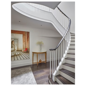 <span class=keywords><strong>Escalier</strong></span> en colimaçon courbé avec marches en métal moulé, balustrade en fil métallique, <span class=keywords><strong>escalier</strong></span> moderne pour centre d'art et musée - Product Image 3