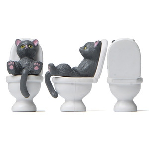 Résine Chat <span class=keywords><strong>Toilette</strong></span> Action Figure Japandi Style Mini Bureau Modèle Décor À La Maison De Noël Ornement Maison De Poupée Paysage Accessoires - Product Image 5