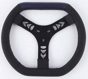 लकवे जाते हैं कार्ट स्टीयरिंग व्हील एल्यूमीनियम मिश्र धातु फ्रेम + माइक्रोफाइबर चमड़े कार्ट पार्ट्स सामग्री एल्यूमीनियम - Product Image 3