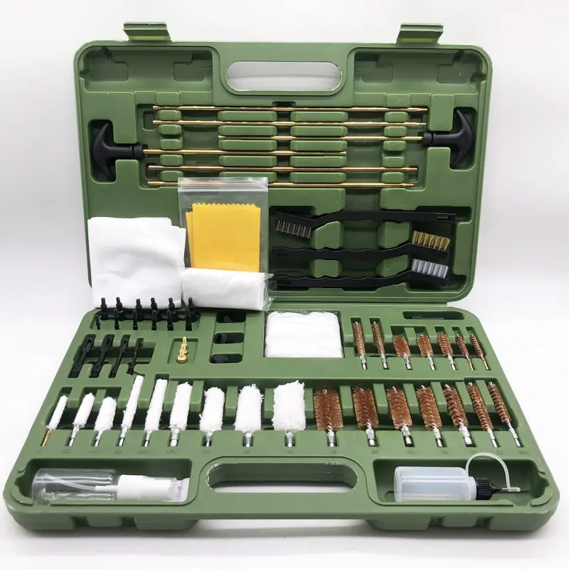 No. 1026E Blow Molded Cased 65-Piece Universal Gun Cleaning Kit with Utility Brushes and Silicone Cleaning Cloth