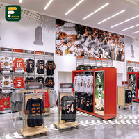 FOCUS Sports Umweltfreundliches, Robustes LED-beleuchtetes Anpassbares Direktvertriebs-Kappen-Display-Regal Wandmontierte Hutablage Rotierende Insel