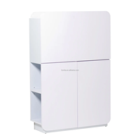 Bureau multifonctionnel pliable en bois blanc, dernière génération, gain de place, grande surface de travail, 3 étagères, compartiment pour ordinateur portable